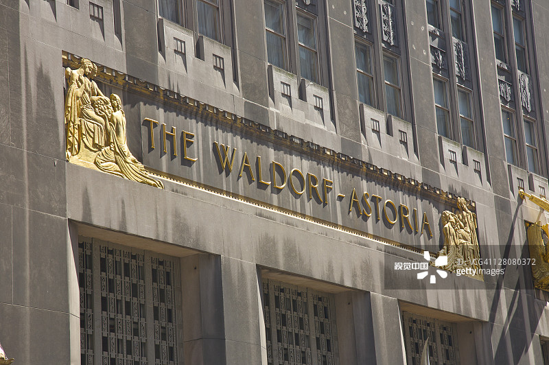 纽约华尔道夫-阿斯托里亚酒店外景图片素材