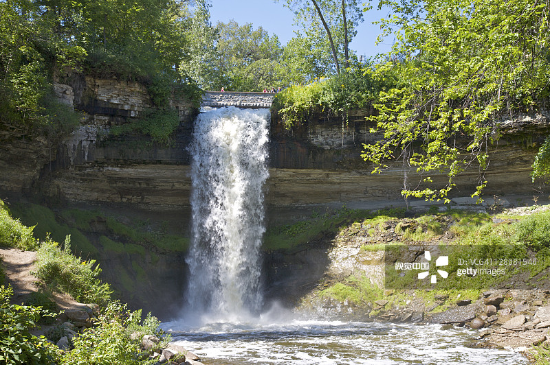 明尼苏达州明尼哈哈瀑布图片素材