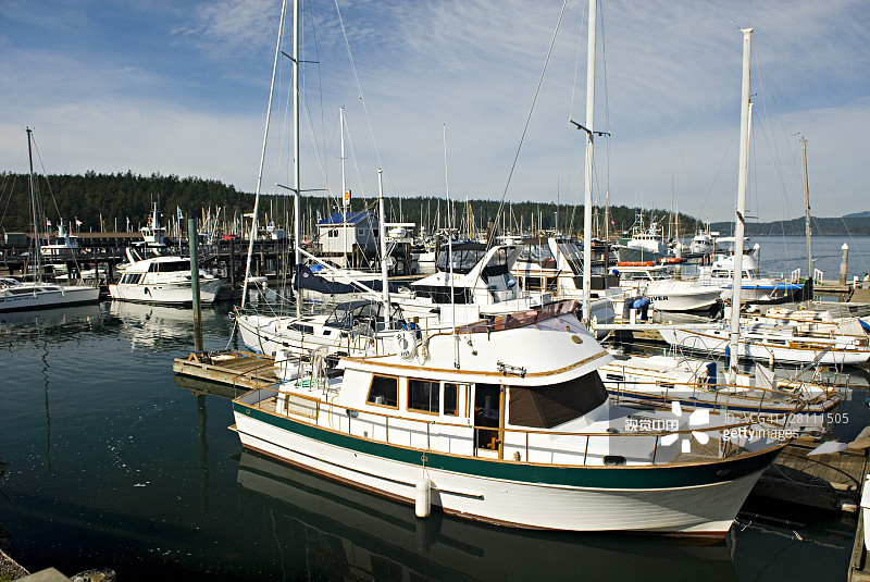美国华盛顿州圣胡安岛星期五港图片素材