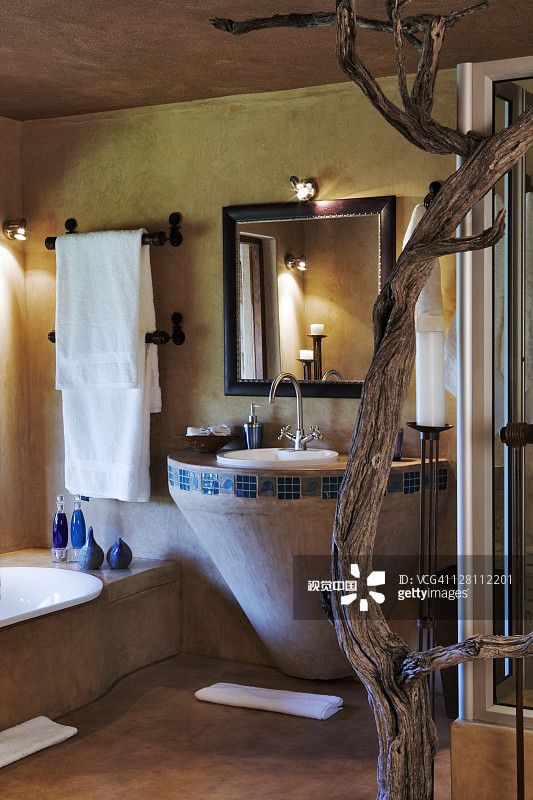 纳米比亚奥康吉马私人禁猎区别墅豪华浴室内部图片素材