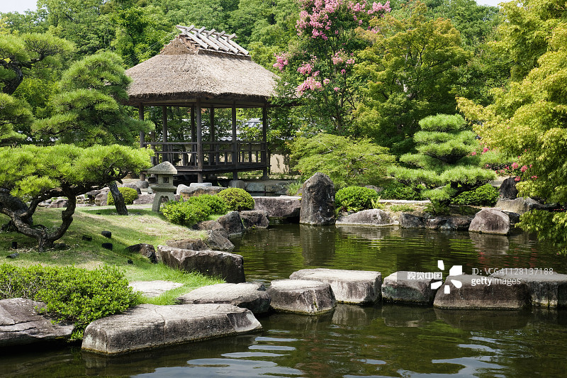 日本姬路的好古园皇家花园图片素材