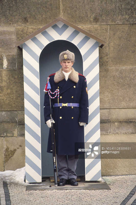 捷克共和国布拉格城堡卫兵图片素材