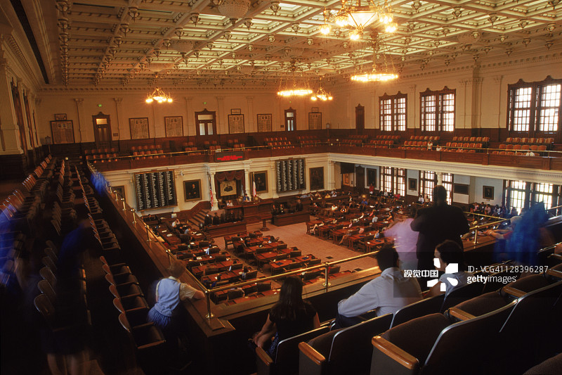 美国德克萨斯州奥斯汀市，德克萨斯州议会大厦图片素材