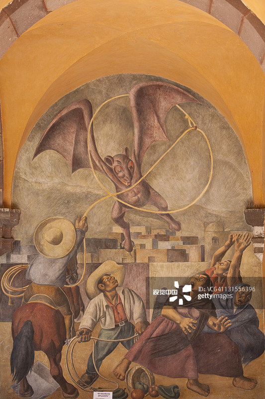 圣米格尔德阿连德的壁画图片素材