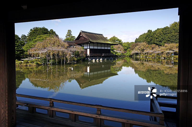 平安神宫庭院的建筑物图片素材