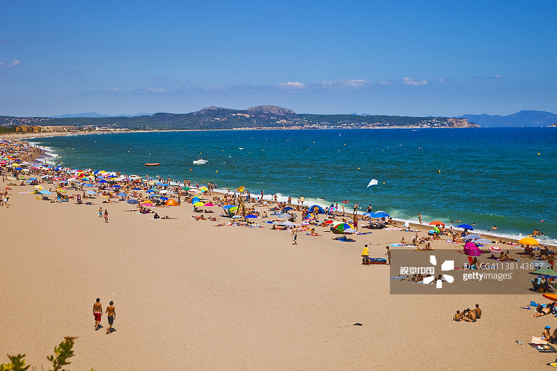 拉科海滩上的人群图片素材