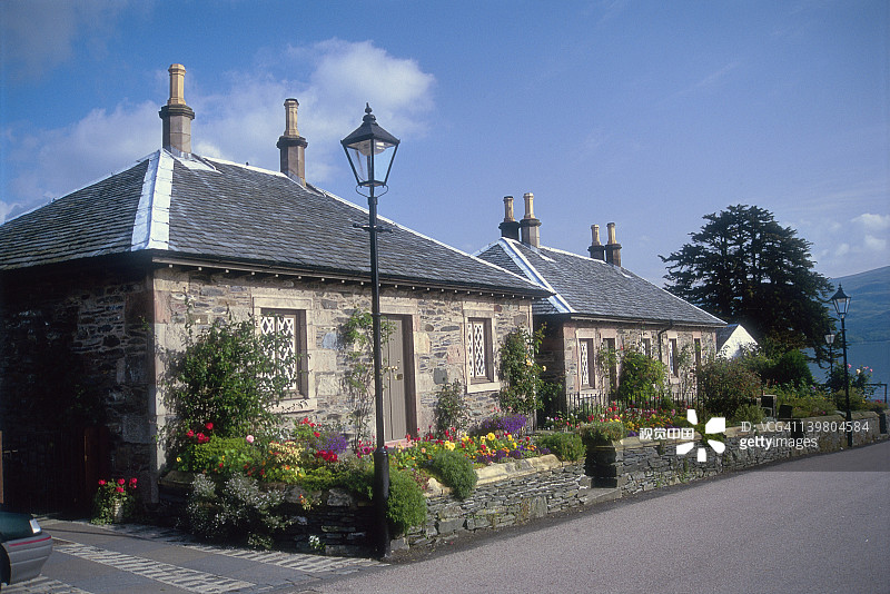 历史悠久的洛蒙德湖畔拉斯村图片素材