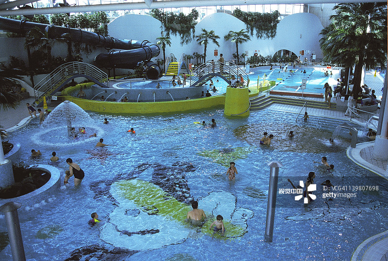 悉尼国际水上中心儿童泳池和滑水道图片素材