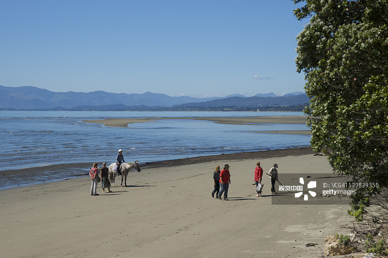 科林伍德海滩和黄金湾，尼尔森，新西兰南岛图片素材