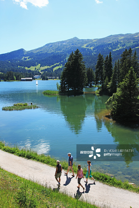 瑞士海德湖图片素材