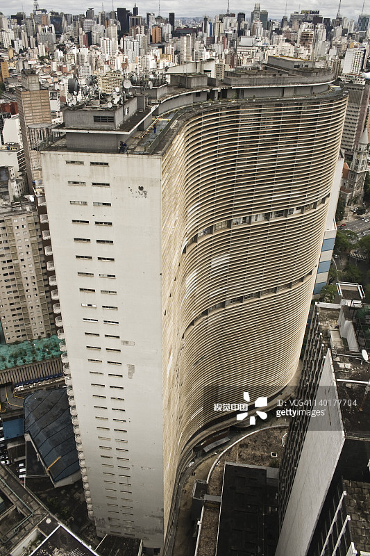 巴西圣保罗科潘大厦鸟瞰图片素材