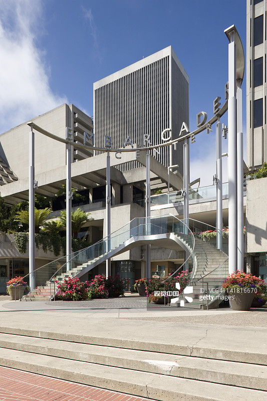 美国加利福尼亚州旧金山Embarcadero中心入口图片素材