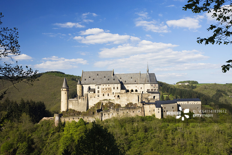 卢森堡，维安登，维安登城堡（公元15世纪）图片素材