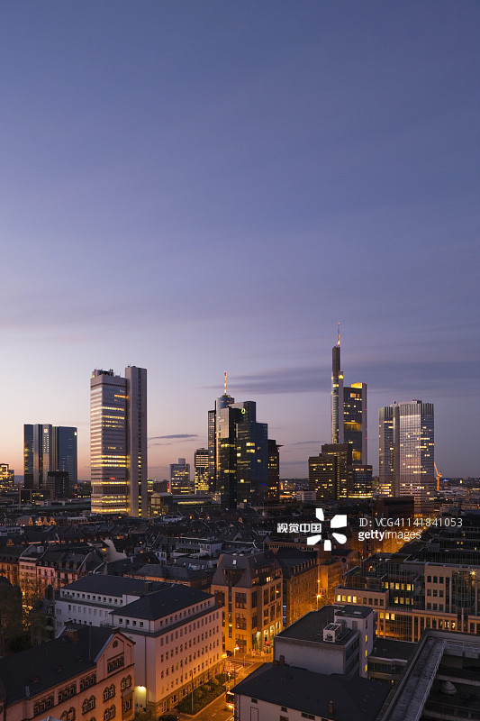 德国黑森州法兰克福金融区景观图片素材