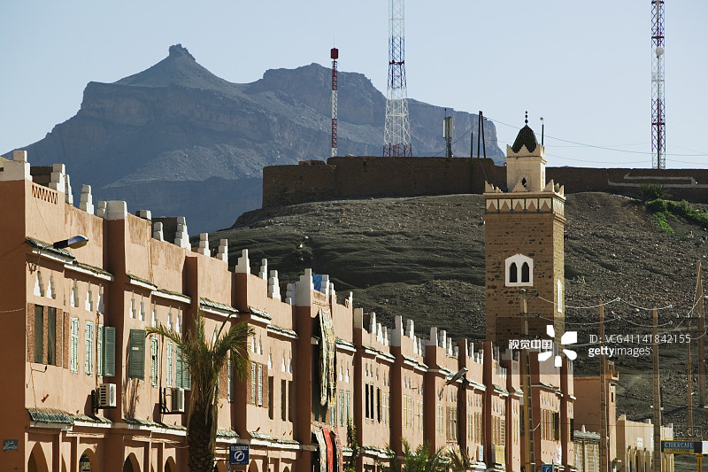 摩洛哥德拉 valley-agdz，德拉河谷城镇景观图片素材