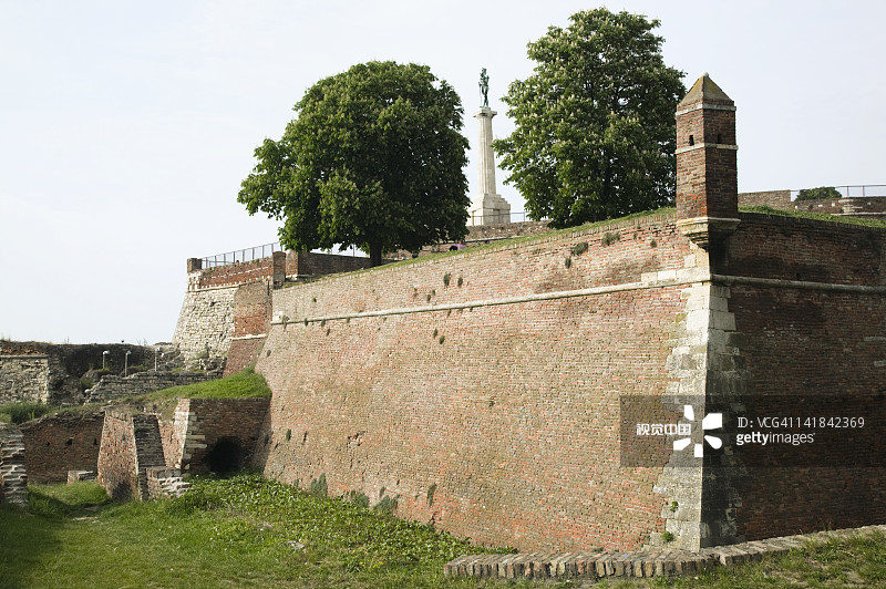 塞尔维亚贝尔格莱德卡莱梅格丹城堡胜利纪念碑景观图片素材