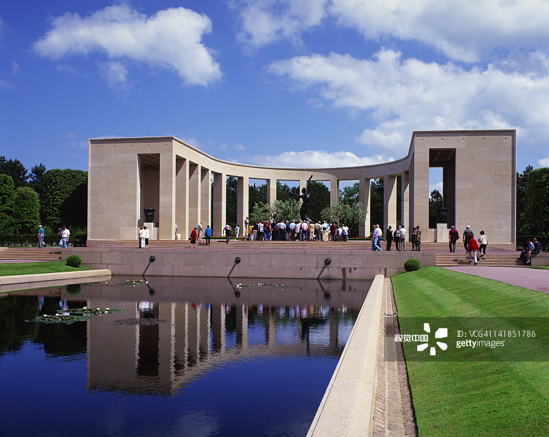 奥马哈海滩美军公墓，法国诺曼底图片素材