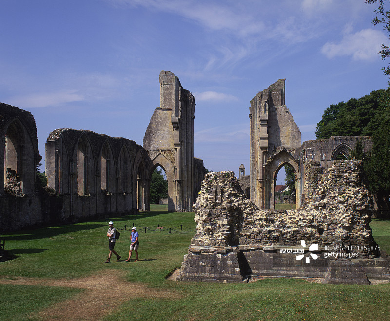 英格兰萨默塞特郡的格拉斯顿伯里修道院图片素材