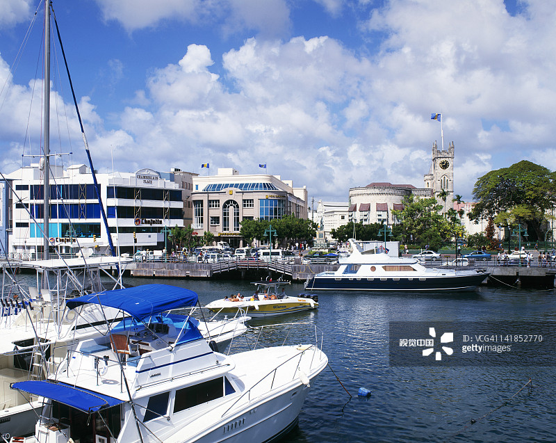 加勒比海巴巴多斯布里奇敦的卡里纳奇图片素材