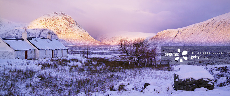 苏格兰高地格伦科的布莱克罗克小屋图片素材