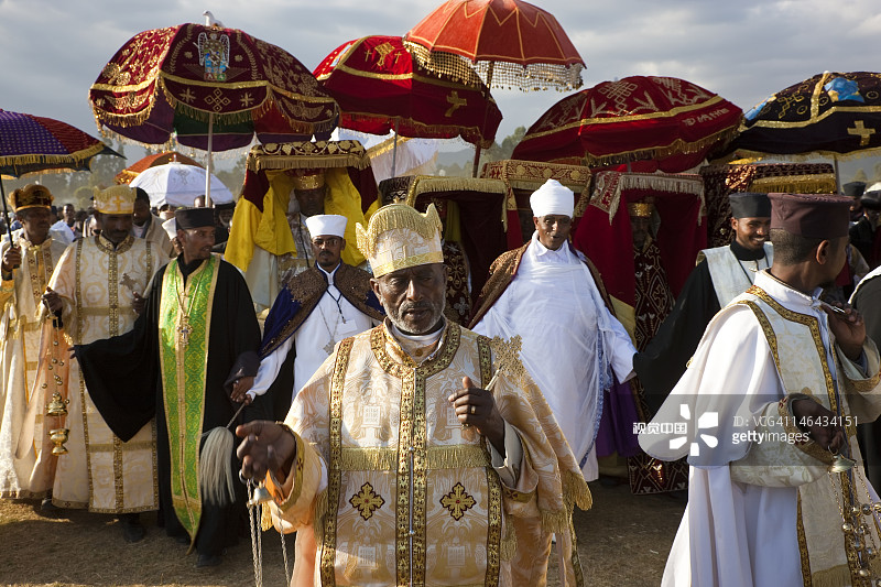 蒂姆凯特主显节庆祝活动，亚的斯亚贝巴，埃塞俄比亚图片素材