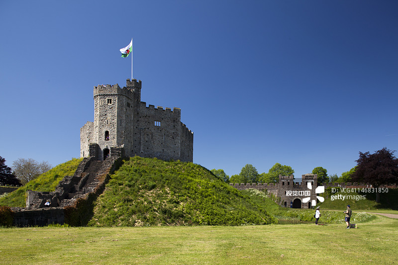 加的夫城堡，威尔士图片素材