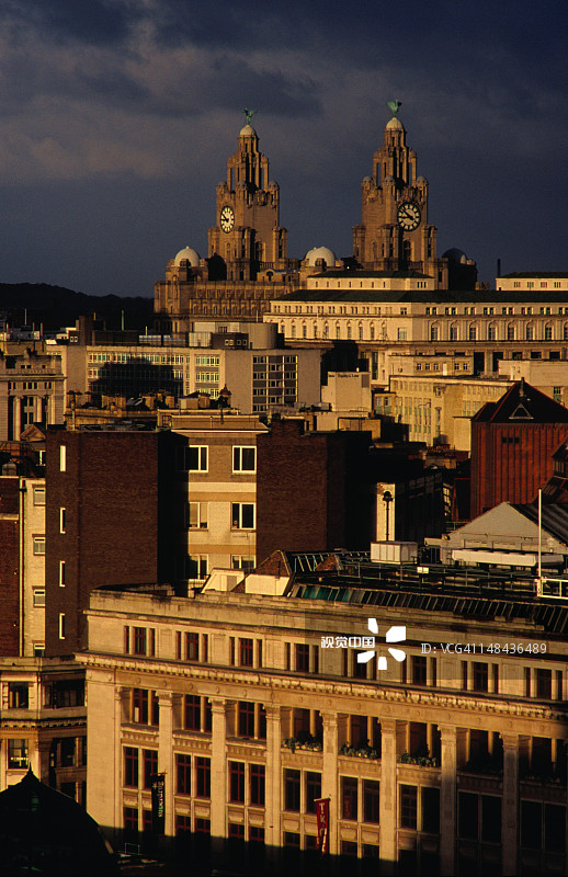 城市至利物浦港口大厦的景色图片素材