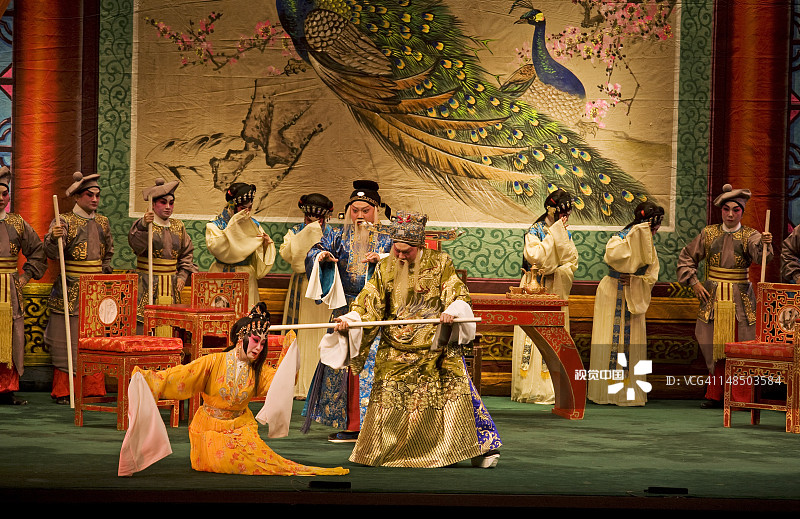 新光戏院的中国戏曲表演图片素材