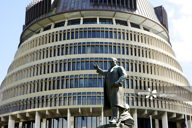 议会大厦前的R. J. Seddon前总理雕像图片素材