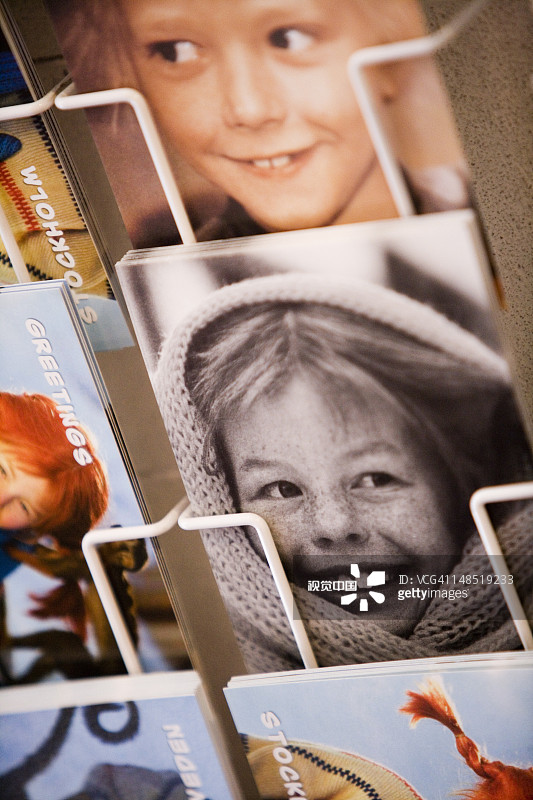 斯德哥尔摩老城比Pippi Longstocking明信片图片素材