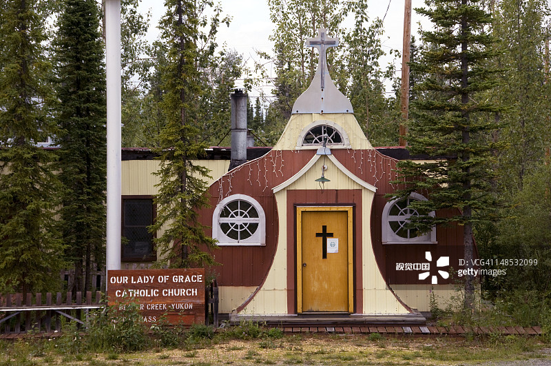 格雷斯天主教堂的圣母像图片素材