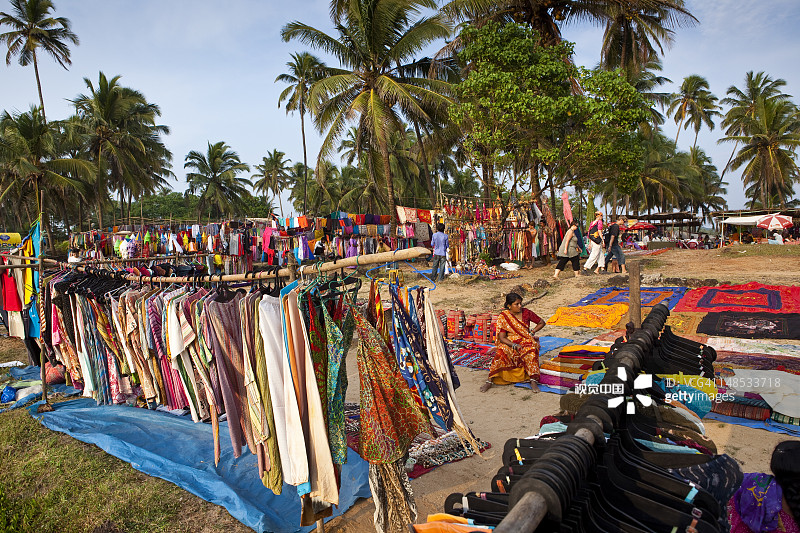安朱纳跳蚤市场图片素材