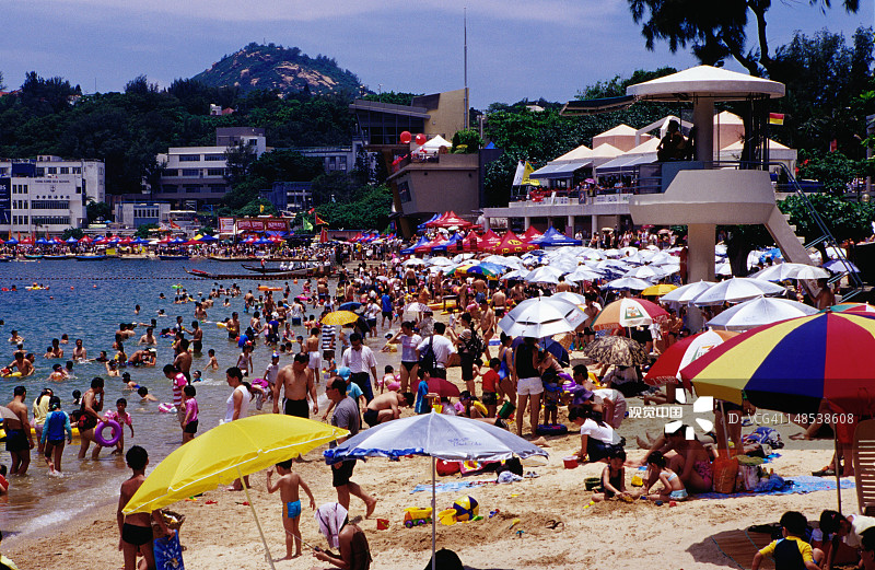 公众假日的赤柱海滩图片素材