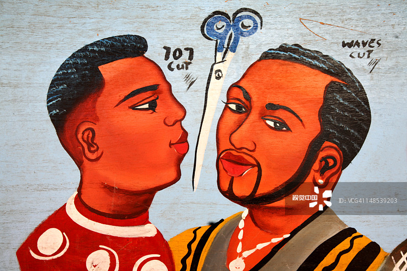 展示发型的理发店招牌图片素材