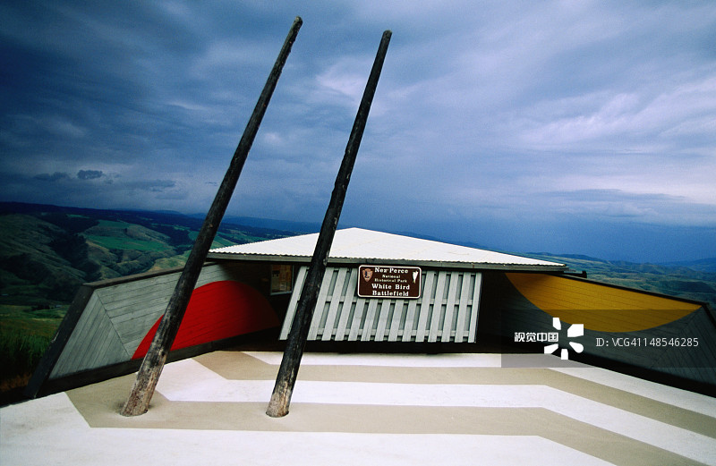 白鸟战场纪念馆，内兹珀斯国家历史公园，靠近刘易斯顿图片素材