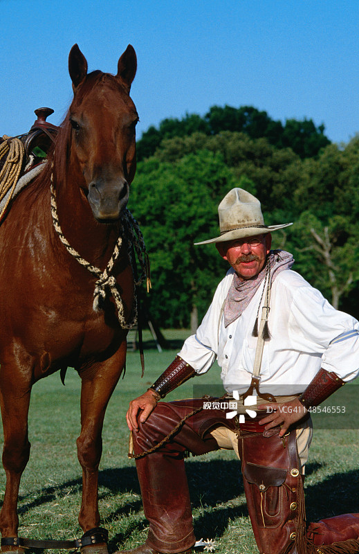 牛仔与帕尼·比尔西部表演图片素材
