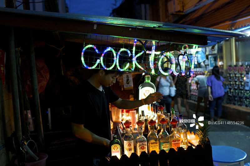 考山路的鸡尾酒吧图片素材