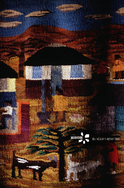 奥迪村以其Lentswela-Odi岩石山丘织布工而闻名图片素材