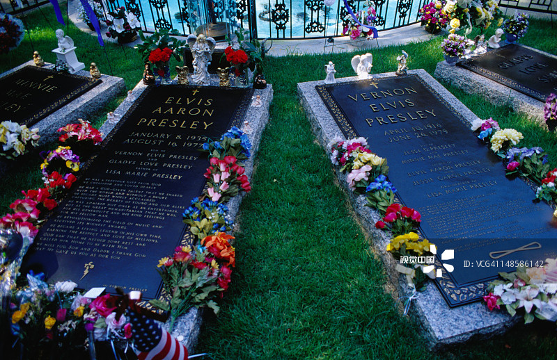 埃尔维斯·普雷斯利的雅园纪念花园图片素材