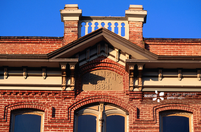 加利福尼亚历史街区建筑立面图片素材