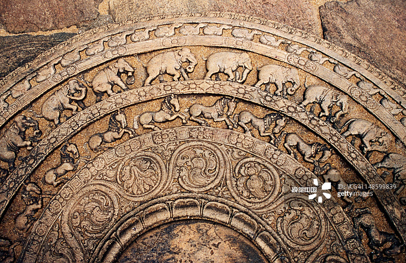 瓦塔达格文物屋入口处的月长石细节图片素材