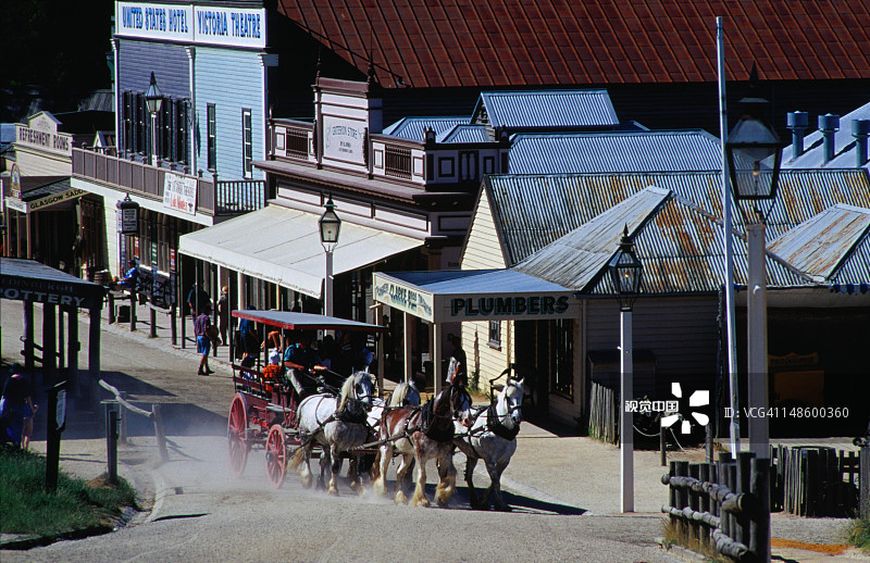 巴拉瑞特：维多利亚州历史悠久的金矿区中心图片素材