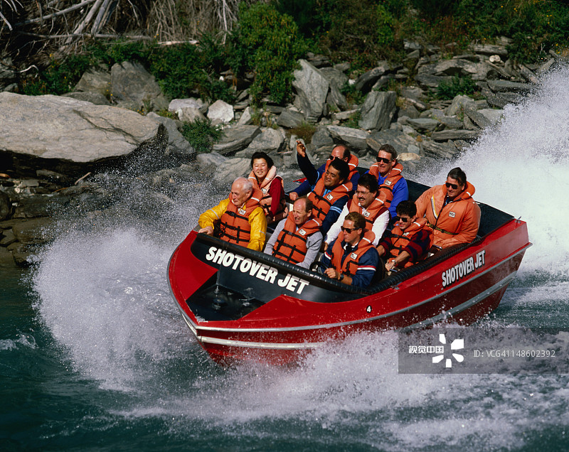 肖特弗河上的喷射快艇图片素材