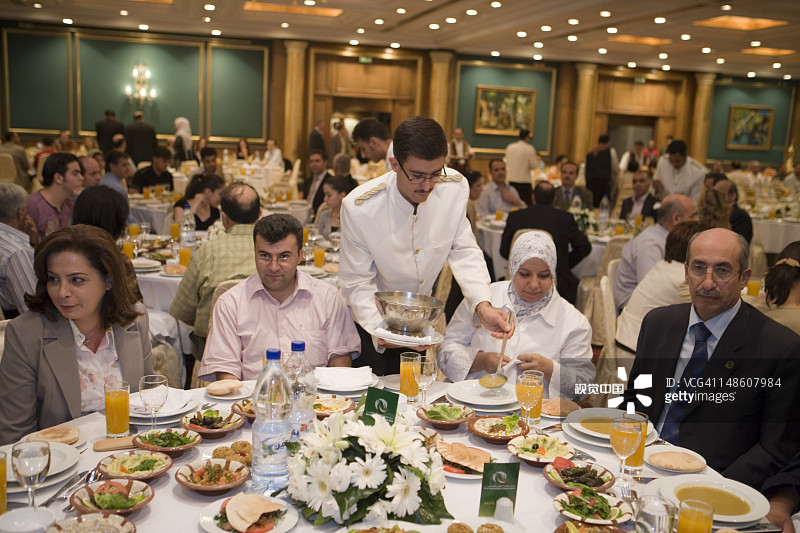 斋月开斋饭，大马士革艾美酒店图片素材