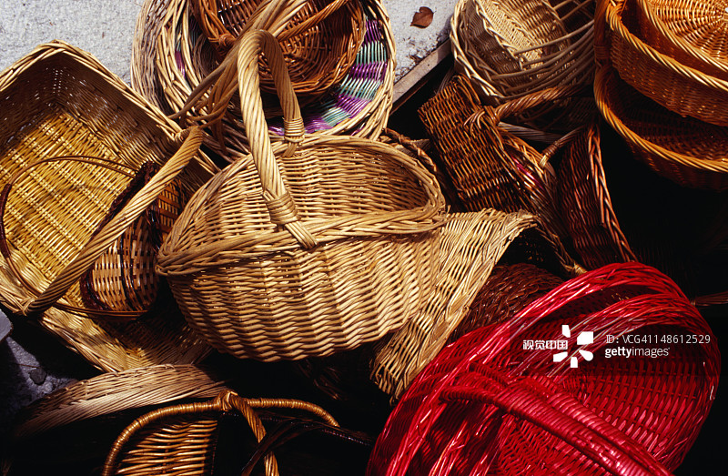 阿拉伯街出售的篮子图片素材