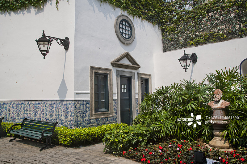 中国澳门历史城区民政总署大楼庭院图片素材