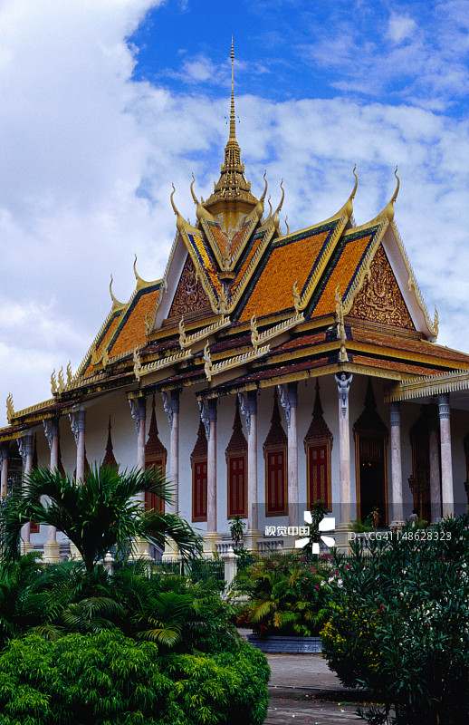 皇宫的银色宝塔图片素材