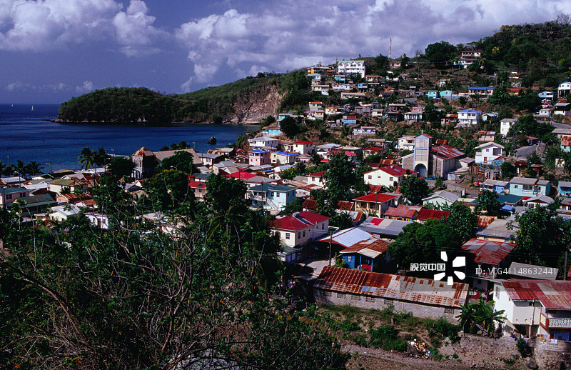加那利村庄概览图片素材