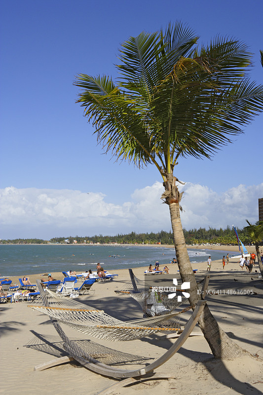 卡尔顿酒店，Isla Verde海滩图片素材