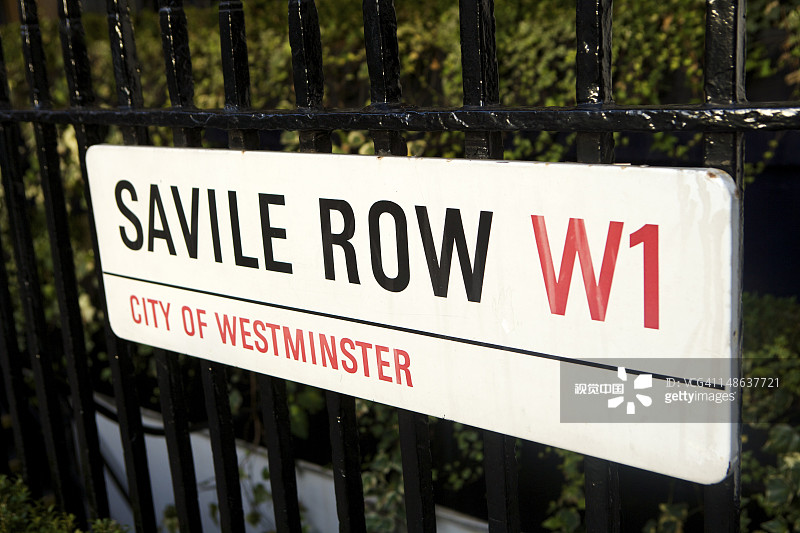 道路标志：萨维尔街图片素材